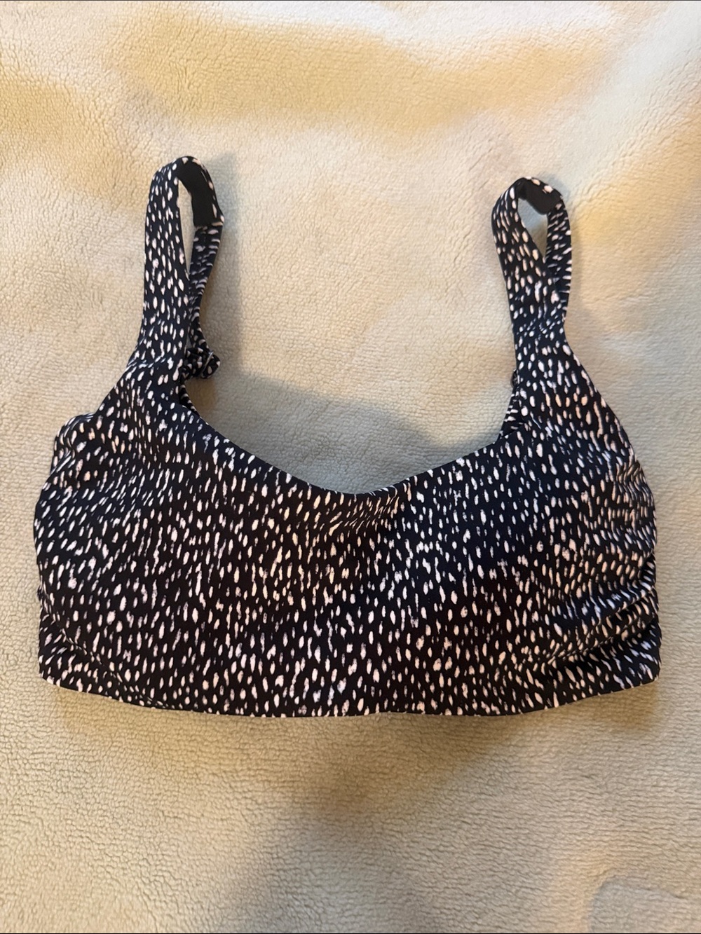 Athleta 32D/DD Black & White Dotted Bikini Top/ Top